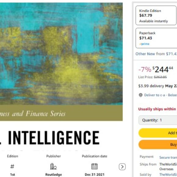 Artificial Intelligence and Islamic Finance ROUTLEDGE HARDCOVER risk management - Picture 2 of 2